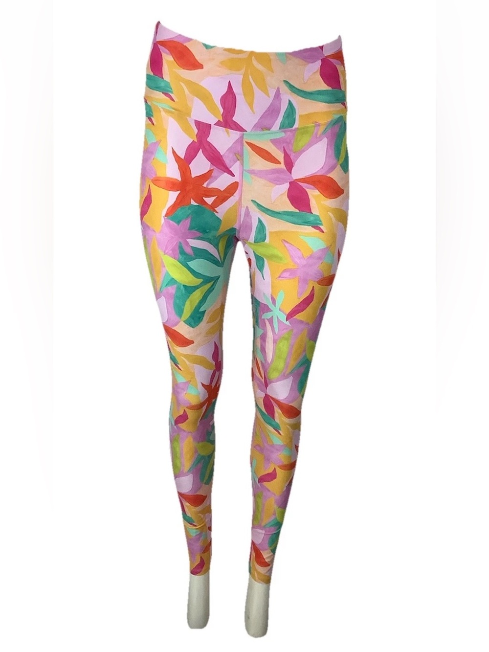Mott50 Women's Sz M UPF 50+ Sun Coverage Swim Beach Cover Floral Leggings